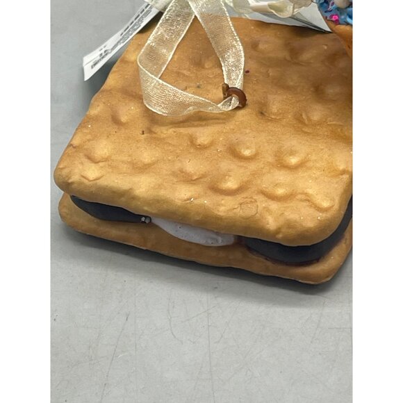 Kurt Adler sweets Christmas ice cream cone sandwich ornaments set of 2 READ NEW - Picture 2 of 7